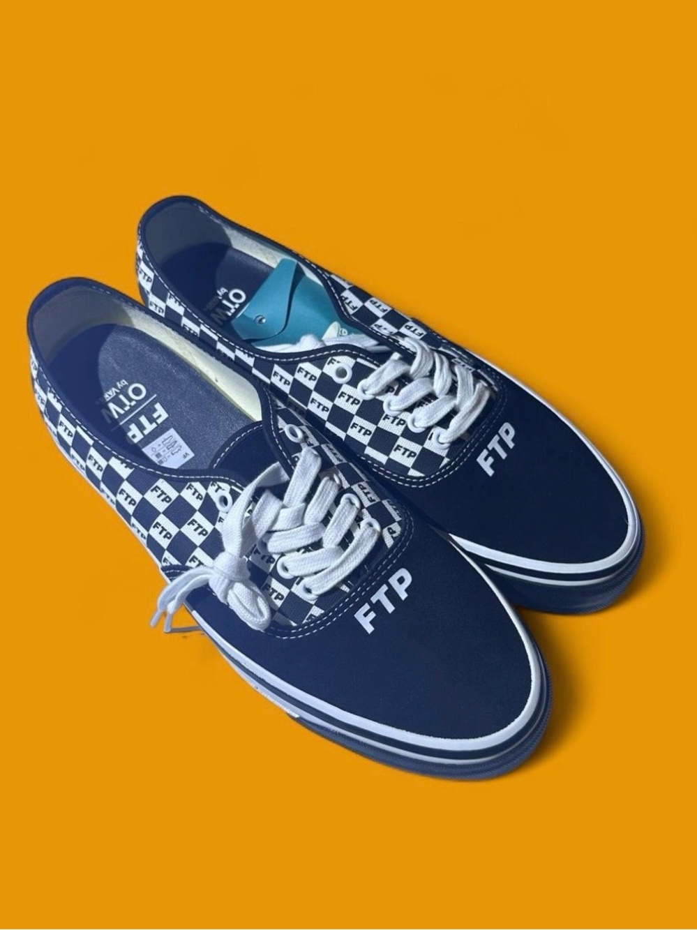 FTP Black and White Checkerboard Low-Top Sneakers